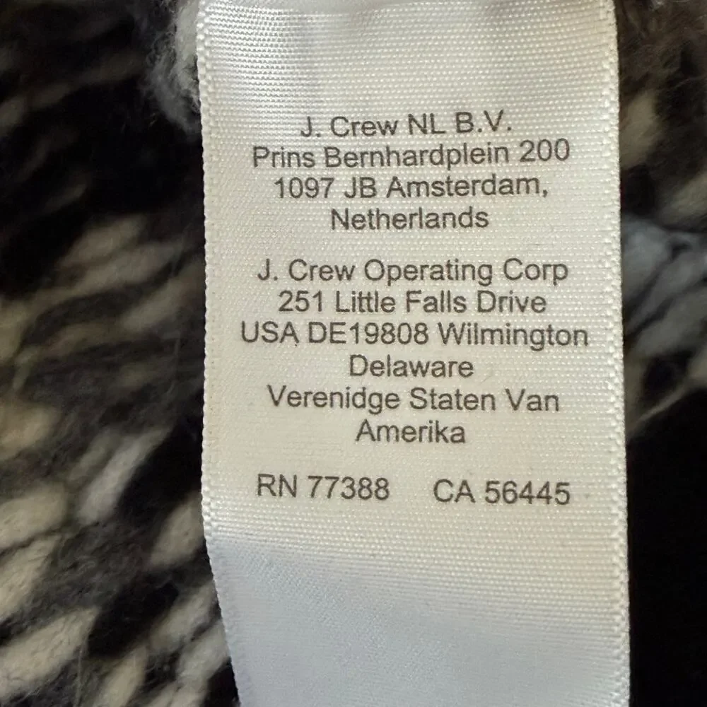 J. CREW Cropped Fair Isle Chunky Cardigan Sweater, New Without Tag, Size Medium